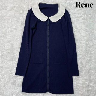 Rene  ルネ ♡ フリルカーディガン　ネイビー