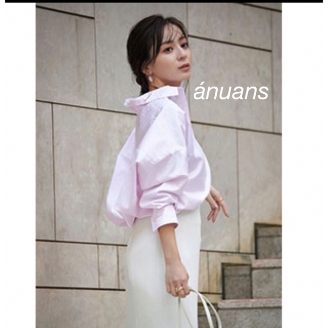 ánuans(アニュアンス)のanuans アニュアンス　スタンダードシャツ　ピンク レディースのトップス(シャツ/ブラウス(長袖/七分))の商品写真