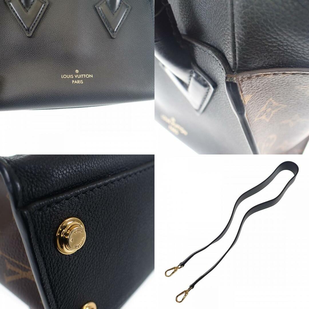 【Aランク】LOUIS VUITTON ルイヴィトン オンマイサイドPM 2wayバッグ M57728 モノグラム カーフスキン ノワール ブラック レディース【ISEYA】