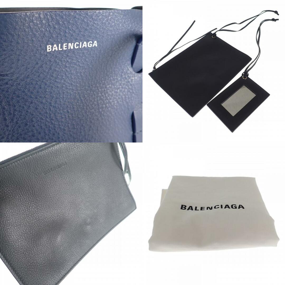 【Aランク】BALENCIAGA バレンシアガ エブリデイトートXS 2wayバッグ 489813 カーフスキン ネイビー【ISEYA】