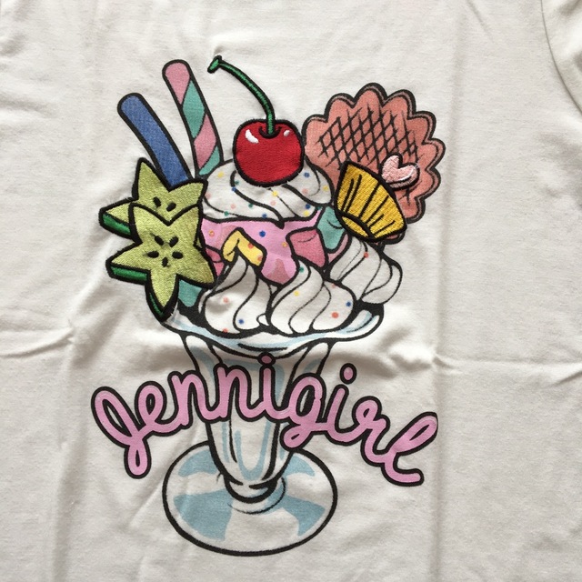 JENNI(ジェニィ)のJENNI ジェニィ　 Tシャツ（150）白×黒（小さめ） キッズ/ベビー/マタニティのキッズ服女の子用(90cm~)(Tシャツ/カットソー)の商品写真