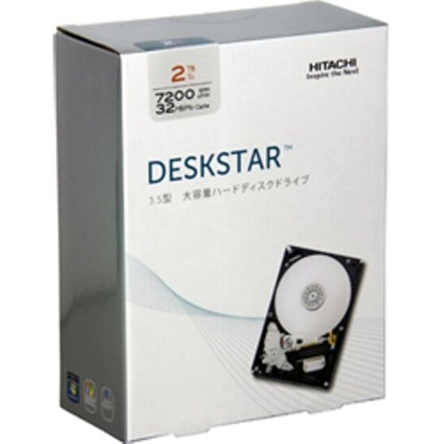 日立 HGST Deskstar パッケージ版 3.5inch 2TB 32MB 7200rpm 0S02602 wgteh8f