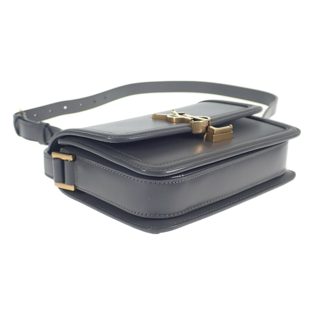 【中古】【ABランク】SAINT LAURENT サンローラン ソルフェリーノ ショルダーバッグ 6343060SX0W1112 カーフスキン グレー ゴールド金具【ISEYA】