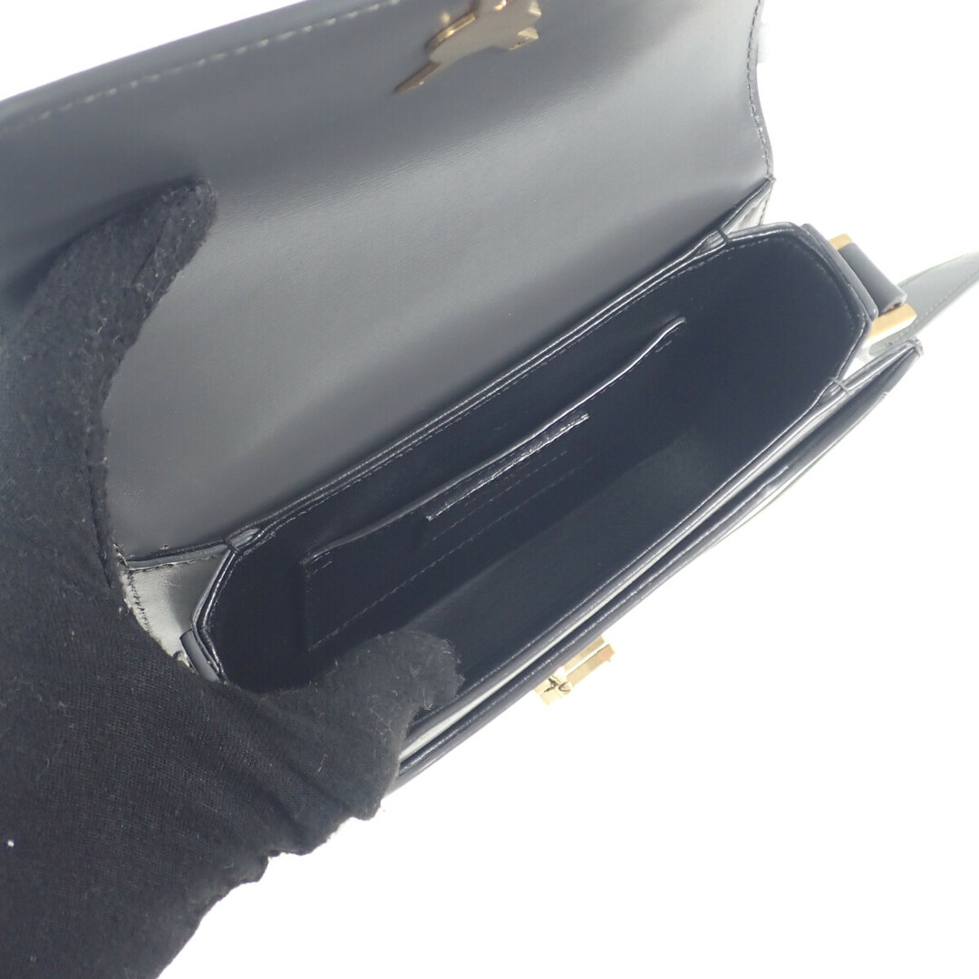 【中古】【ABランク】SAINT LAURENT サンローラン ソルフェリーノ ショルダーバッグ 6343060SX0W1112 カーフスキン グレー ゴールド金具【ISEYA】