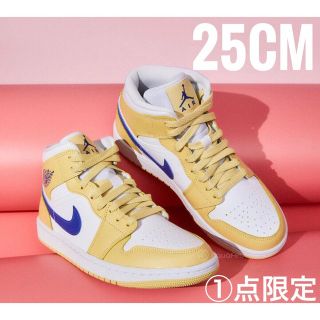 ジョーダン(Jordan Brand（NIKE）)の希少サイズ25㎝　超人気モデル【新品】限定カラー　エア ジョーダン 1 MID(スニーカー)