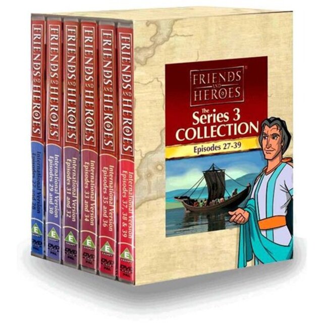 Friends and Heroes DVD Series 3 Pack Multi-Language - Includes Children's Bible Stories The Last Supper the Ten