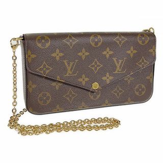 【中古】【Aランク】LOUIS VUITTON ルイヴィトン モノグラム ポシェット・フェリシー ショルダーバッグ M61276 フューシャ ゴールド金具【ISEYA】(メッセンジャーバッグ)