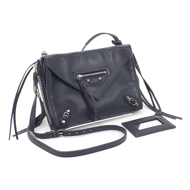 【中古】【ABランク】BALENCIAGA バレンシアガ ペーパートリプルXS ショルダーバッグ 398815・1000 レザー ブラック【ISEYA】 | フリマアプリ ラクマ
