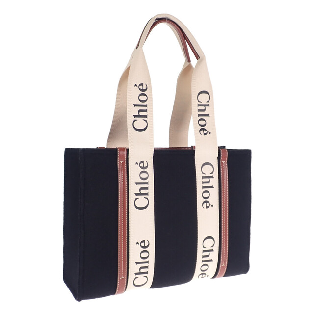 値頃 【中古】【Aランク】Chloe 【ISEYA】 ブラック カーフスキン