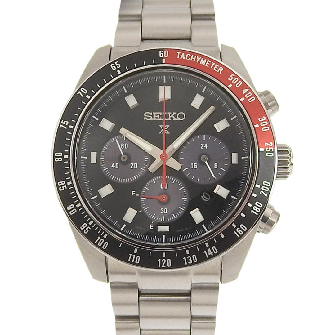 セイコー SEIKO プロスペックス スピードタイマー メンズ ソーラー 腕時計 SS ブラック文字盤 V192-0AH0 中古 新入荷 OW0404 | フリマアプリ ラクマ