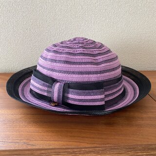 アナスイミニ(ANNA SUI mini)の新品◆ANNA SUI mini 48-50cm グログランハット　麦わら帽子(帽子)