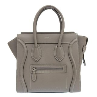 セリーヌ CELINE ハンドバッグ ラゲージ ミニショッパー レザー グレージュ ゴールド レディース 送料無料 e55172g