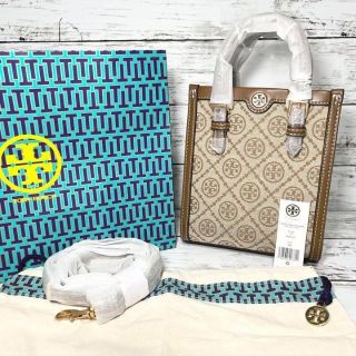 トリーバーチ(Tory Burch)の【新品】トリーバーチ　Tモノグラム　ショルダーバック　ブラウン(ショルダーバッグ)