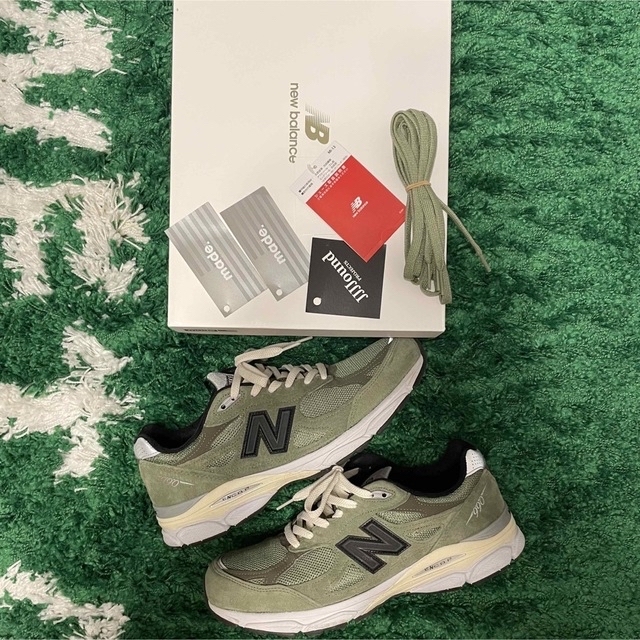 jjjjound NEW BALANCE 990v3 28.5 GREEN