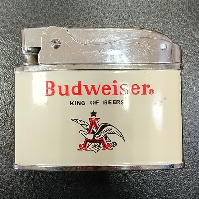 激レア アンティークオイルライター Budweiser エンタメ/ホビーのコレクション(ノベルティグッズ)の商品写真