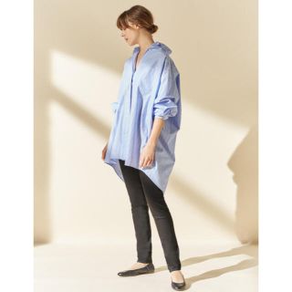 ユニクロ(UNIQLO)のyojin様♡エクストラファインコットンオーバーサイズロングシャツ【ホワイト】(シャツ/ブラウス(長袖/七分))