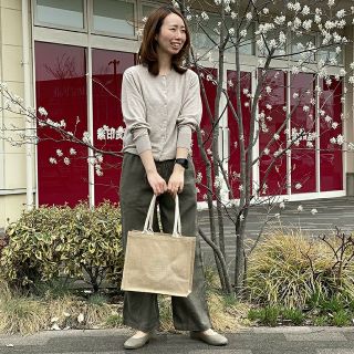 ムジルシリョウヒン(MUJI (無印良品))の◆新品◆  無印良品フレンチリネンストレートパンツ／スモーキーグリーン／Ｓ(カジュアルパンツ)