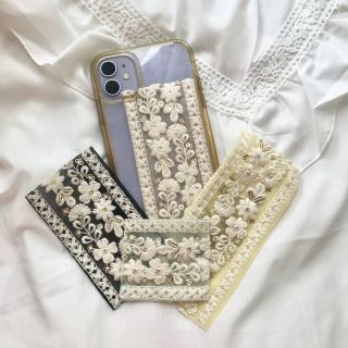 【長さオーダー制】インド刺繍リボン インナーシート No.1スマホケース全機種(スマホケース)