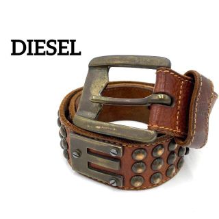 DIESEL　スウェット　ホール　スタッズ　ロゴ　ベルト