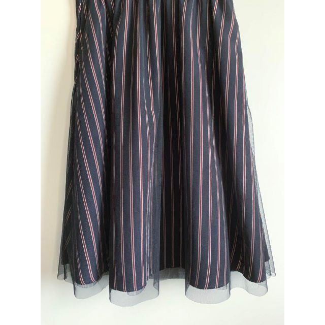 LEPSIM(レプシィム)のLEPSIM ネイビーストライプスカート チュール ローリーズファーム レディースのスカート(ひざ丈スカート)の商品写真