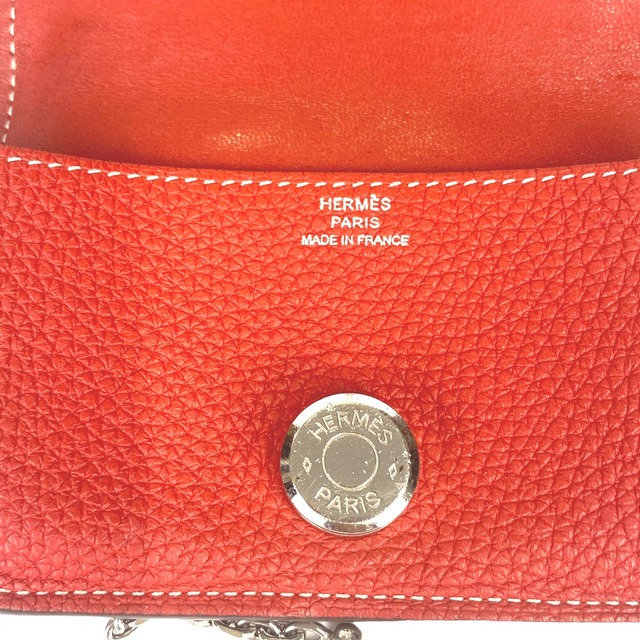 Hermes(エルメス)の[USED/中古]HERMES エルメス キーケース ドゴン □P バイカラー ゼラニウム×カプシーヌ レッド オレンジ シルバー金具 中古 tdc-000854-4d レディースのファッション小物(キーケース)の商品写真