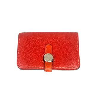 エルメス(Hermes)の[USED/中古]HERMES エルメス キーケース ドゴン □P バイカラー ゼラニウム×カプシーヌ レッド オレンジ シルバー金具 中古 tdc-000854-4d(キーケース)