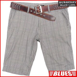 バーバリーブラックレーベル(BURBERRY BLACK LABEL)の廃盤 バーバリーブラックレーベル ハーフパンツ チェック グレー TY2395(ショートパンツ)