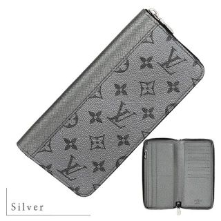 ルイヴィトン(LOUIS VUITTON)のルイヴィトン 長財布 シルバー メンズ LV モノグラム 新品 144-1-33(長財布)