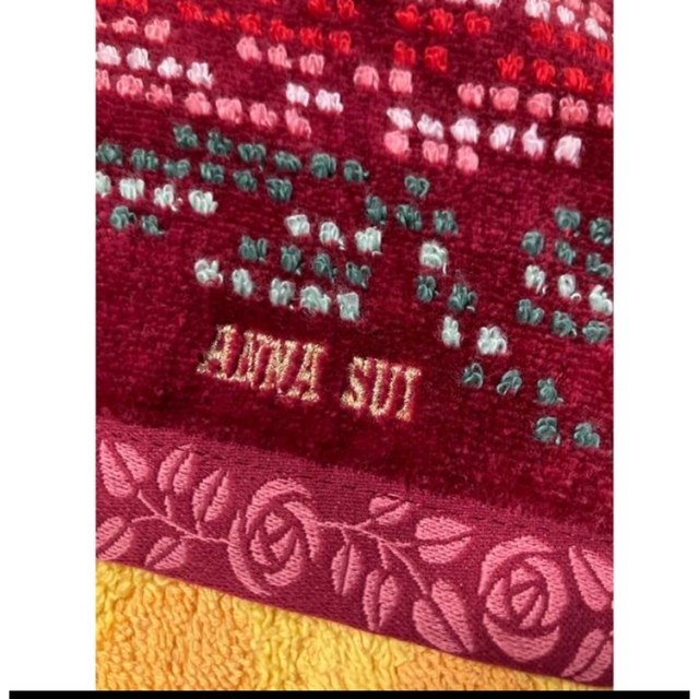 ANNA SUI(アナスイ)のアナスイ　タオルハンカチ　ドットお花柄r レディースのファッション小物(ハンカチ)の商品写真