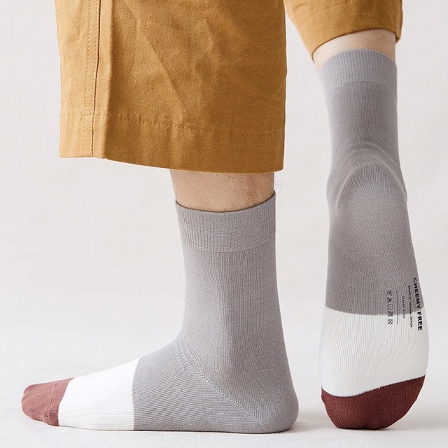 [メンズ 紳士靴下 ]ms2302 5足組 履き心地 トリコロールカラー メンズのレッグウェア(ソックス)の商品写真