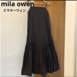 ミラオーウェン(Mila Owen)のミラオーウェン　ロングワンピース　黒　zara IENA freyid(ロングワンピース/マキシワンピース)