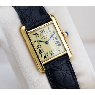 カルティエ(Cartier)の美品 カルティエ マスト タンク アイボリー ローマン SM Cartier(腕時計)