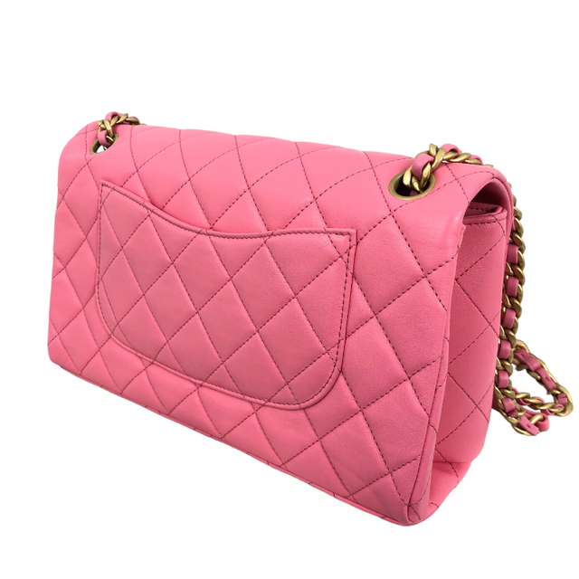 シャネル CHANEL ロゴチェーンフラップバッグ ショルダーバッグ 【中古】