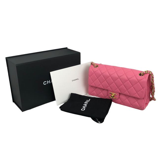 シャネル CHANEL ロゴチェーンフラップバッグ ショルダーバッグ 【中古】