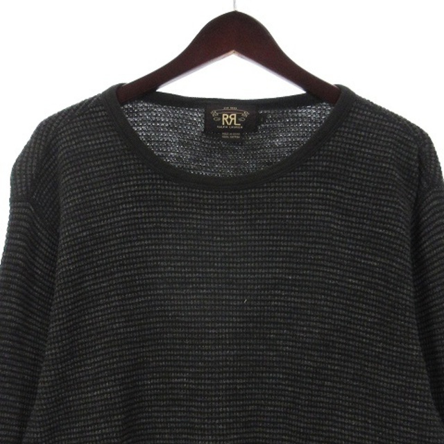 ダブルアールエル RRL ワッフル カットソー Tシャツ 長袖 グレー L
