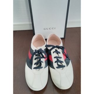 グッチ(Gucci)のGUCCI　レザースニーカー　7サイズ(スニーカー)