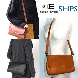 シップス(SHIPS)のAMIACALVA × SHIPS 姫路レザー ショルダーバッグ(ショルダーバッグ)