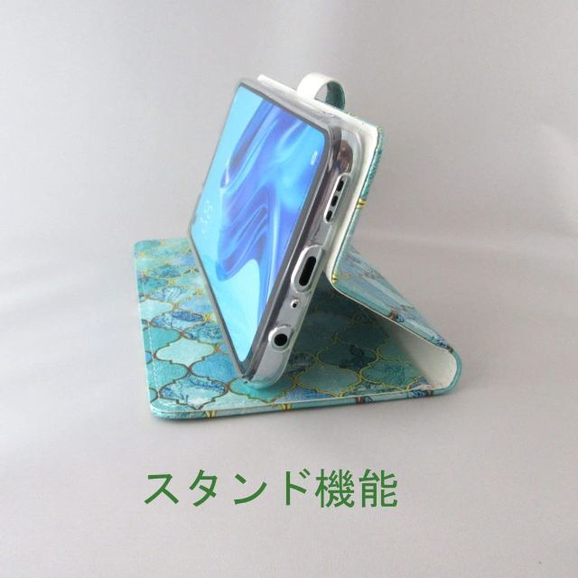 【色: 緑の鳥】OPPO Reno5 A ケース 手帳型緑の鳥柄オッポ リノ 5