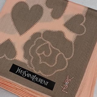 イヴサンローラン(Yves Saint Laurent)の値下げ📌イヴサンローラン☆大判ハンカチ🌹💗(ハンカチ)