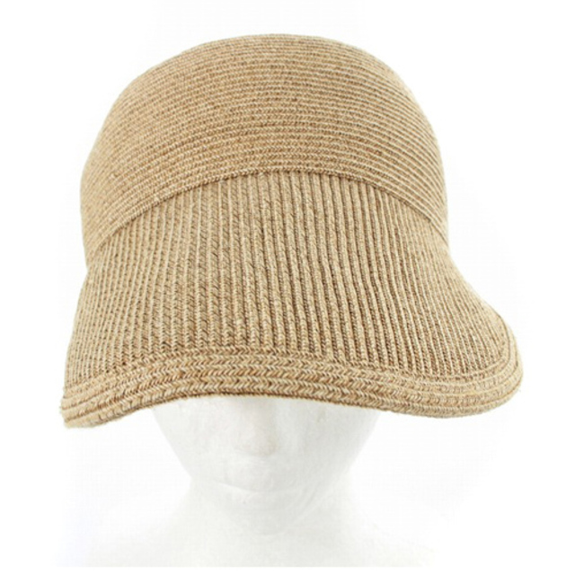 アシーナ ニューヨーク 帽子 リボン付き サンバイザー リボン べージュ 紺 レディースの帽子(その他)の商品写真