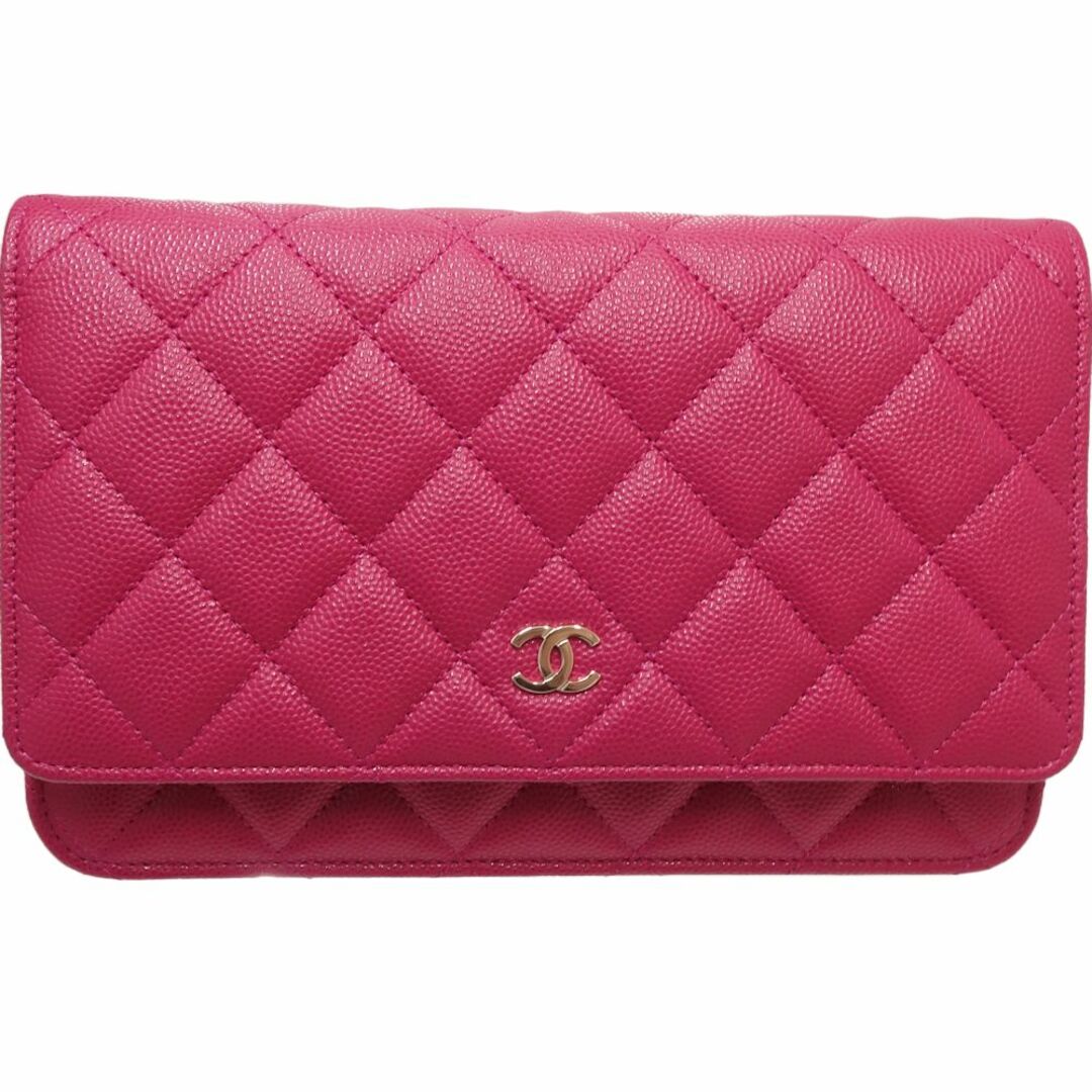 CHANEL シャネル ウォレットチェーン キャビアスキン