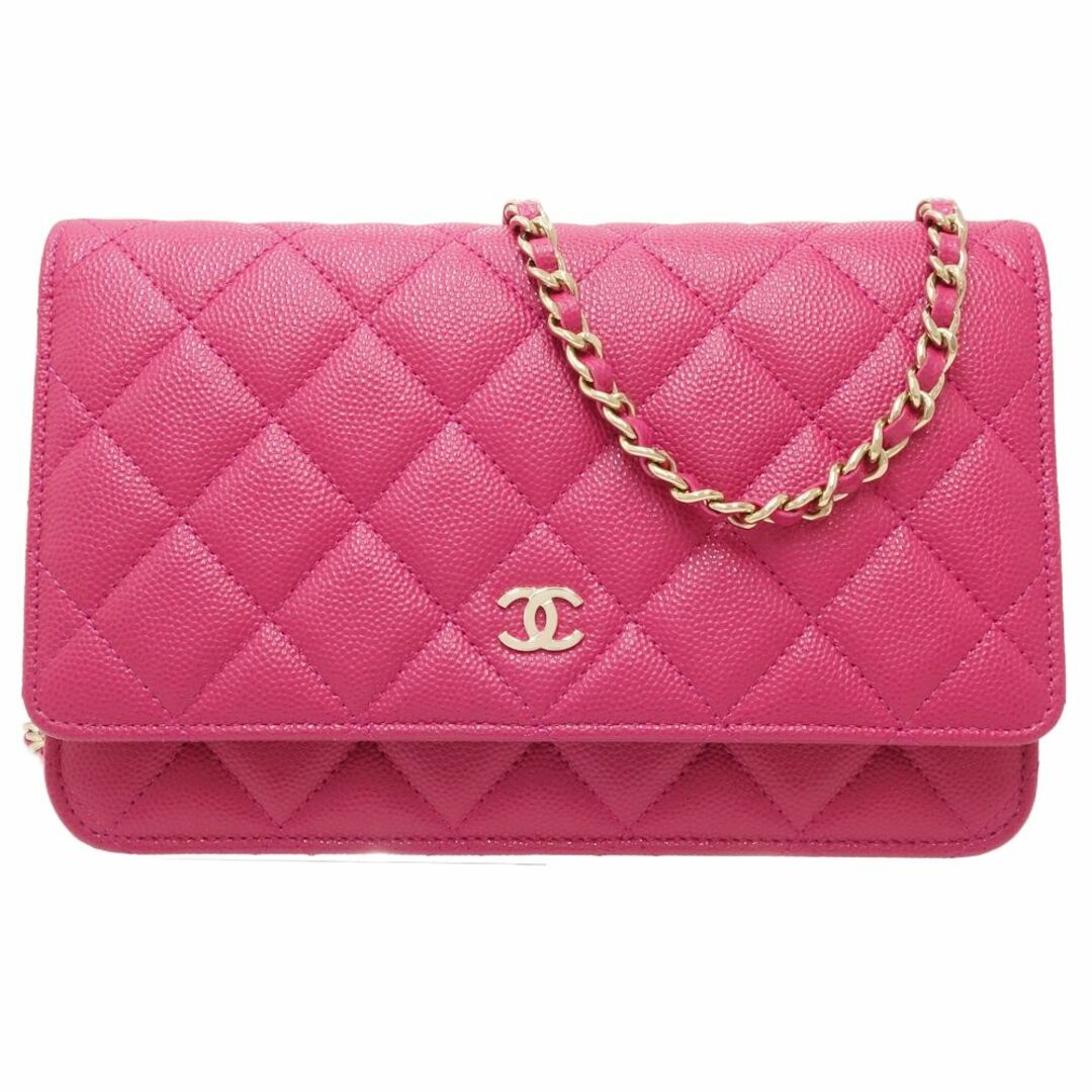 シャネル CHANEL チェーンウォレット ピンク