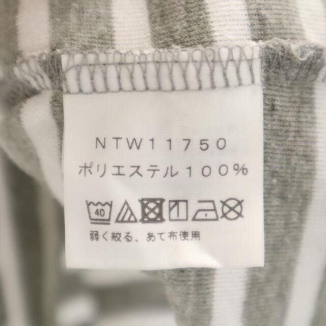 THE NORTH FACE(ザノースフェイス)のノースフェイス NTW11750 アウトドア ボーダー 半袖 Tシャツ XL グレー系 THE NORTH FACE ロゴ刺繍 パイル地 レディース 【中古】  【230512】 レディースのトップス(Tシャツ(半袖/袖なし))の商品写真