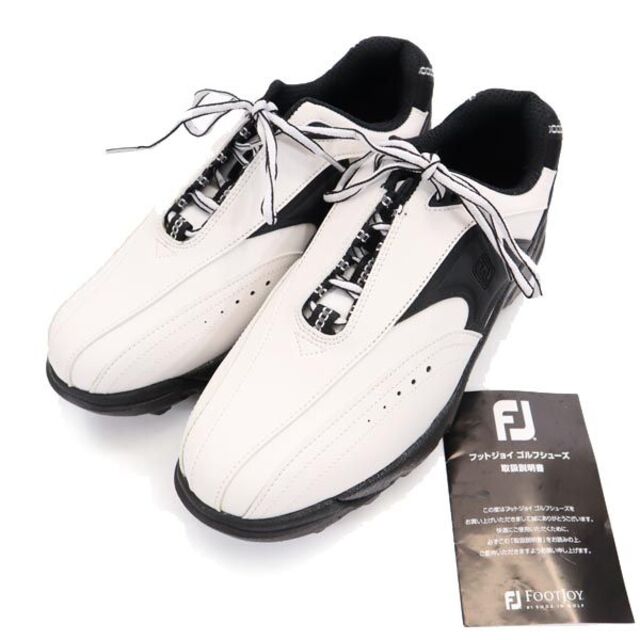 未使用 フットジョイ ゴルフ シューズ 27.5 ホワイト×ブラック FootJoy ...