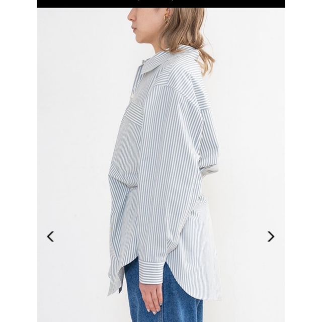 PHEENY(フィーニー)のpheeny  Stripe dump shirt シャツ レディースのトップス(シャツ/ブラウス(長袖/七分))の商品写真