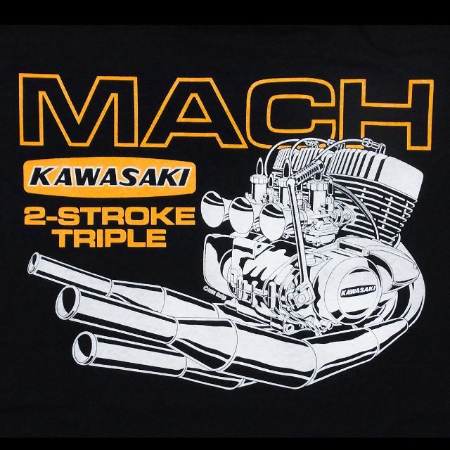 ⭐️ 半額セール⭐「MACH TRIPLE」XXLサイズ・エンジンTシャツ メンズのトップス(Tシャツ/カットソー(半袖/袖なし))の商品写真