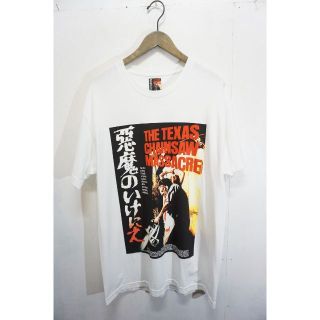 ワコマリア(WACKO MARIA)の美品正規 22SS ワコマリア×悪魔のいけにえ  Tシャツ 白 本物 930M▲(Tシャツ/カットソー(半袖/袖なし))