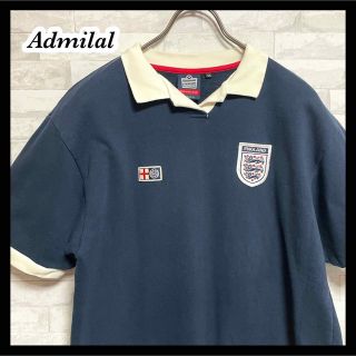 アドミラル(Admiral)の【admiral】アドミラル　イングランドワッペン半袖ポロ　裏毛半袖　メンズ　M(ポロシャツ)