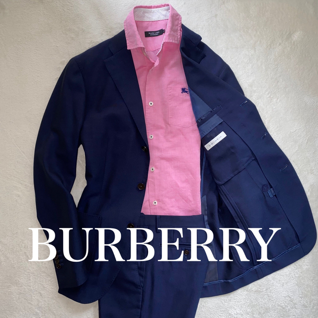 BURBERRY BLACK LABEL(バーバリーブラックレーベル)のBURBERRY BLACK LABEL 美品　2 M位　コットンリネン　シャツ メンズのトップス(シャツ)の商品写真