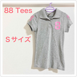 エイティーエイティーズ(88TEES)の【これからの季節に】88 Tees ポロシャツ グレー × ピンク Sサイズ(ポロシャツ)